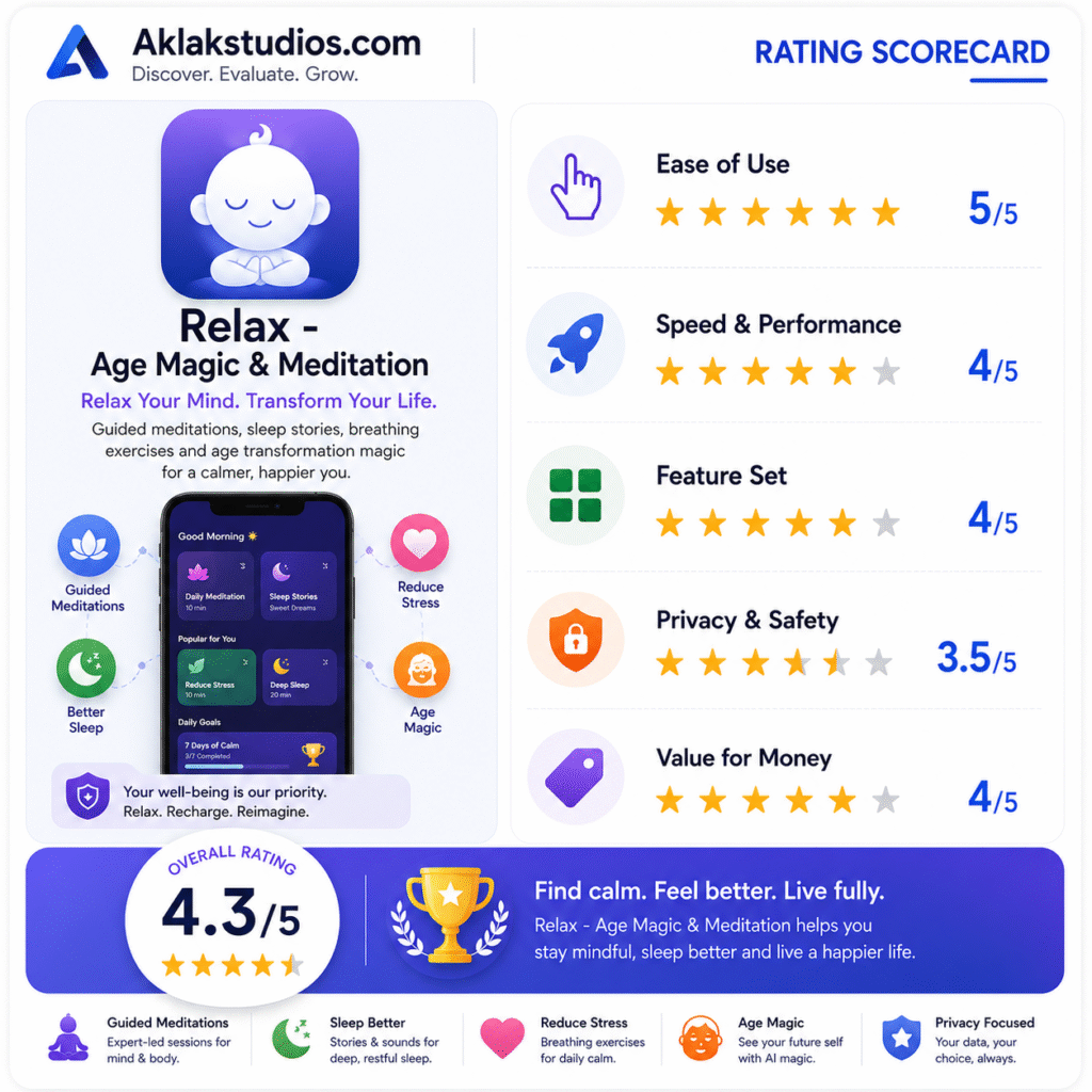 Score Care Rating for Relax App